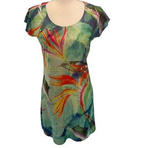 Guy Harvey tropical tee shirt mini dress